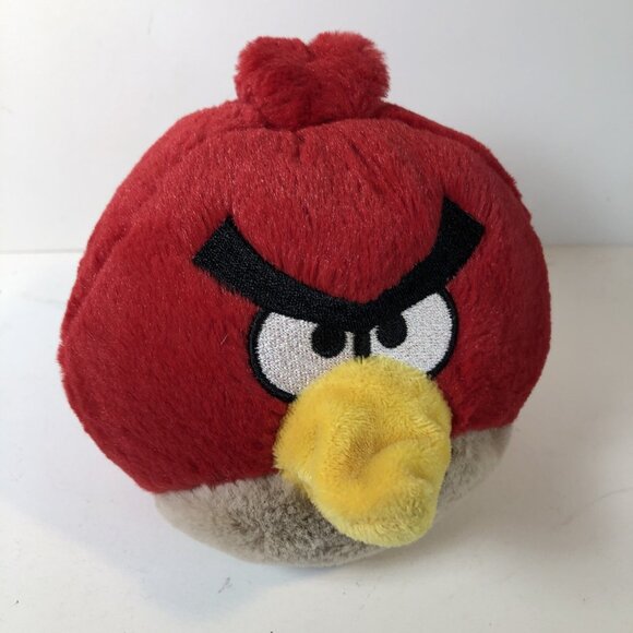 Commonwealth 5” Angry Birds Terence Red Plush Stuffed Animal - No Sound - Picture 1 of 7